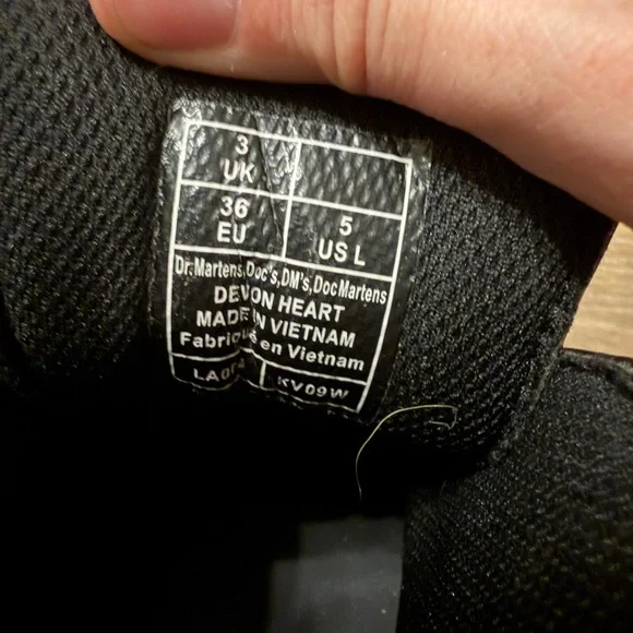 Dr. Martens Black Devon Heart Buckle Platform Boots - Picture 7 of 13